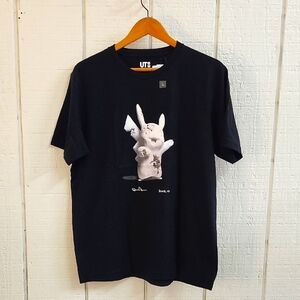 UNIQLO X DANIEL ARSHAM Pokemon Black Graphic Short Sleeve Cotton Tee Anime Large